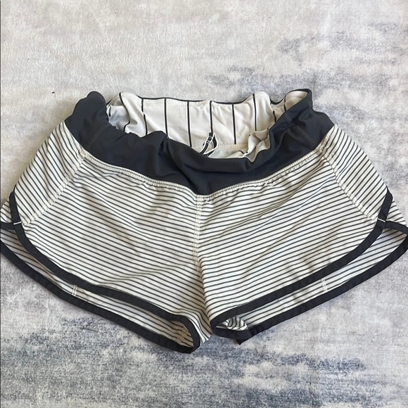 lululemon athletica Pants - Lululemon Athletica Black and White Athletic Shorts with Relaxed Fit